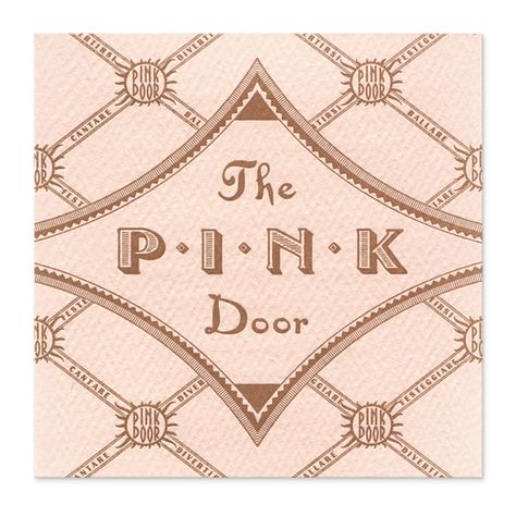 Louise Fili, Pink Packaging, Lettering Ideas, Pink Door, Art Appliqué, Restaurant Logo, Identity Design Logo, Design Posters, Vintage Type