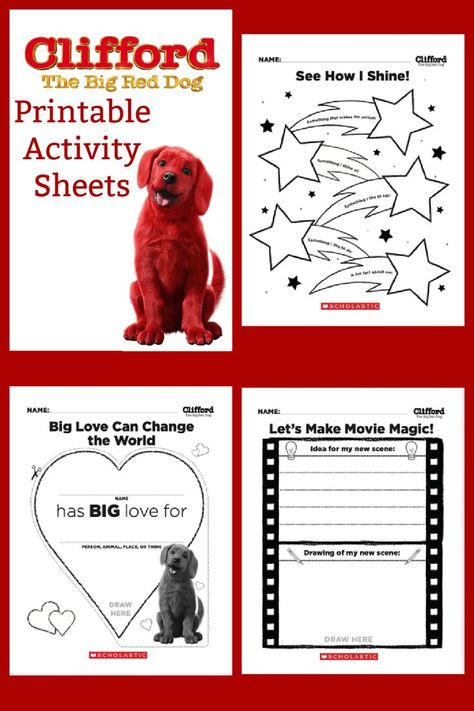 Clifford the Big Red Dog Printable Activity Sheets Clifford The Big Red Dog Activities, Free Printable Activity Sheets, Printable Activity Sheets, Dog Printable, Clifford The Big Red Dog, Percy Jackson Wallpaper, Kids Book Club, Dinosaur Pictures, Dog Cartoon