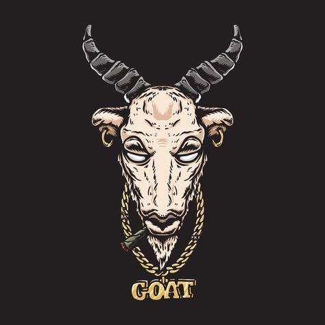 Goat Design Illustrations, Goat Vector Illustration, Goat Wallpapers Aesthetic, The Goat Wallpaper, Goat Pfp, Goat Wallpapers, Goat Icon, Goat Vector, G.o.a.t Wallpaper