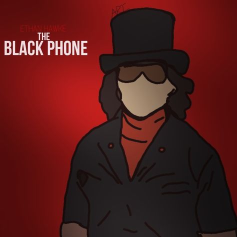 The Black Phone Drawing, Mini Drawing, The Black Phone, Drawing Series, Ethan Hawke, Self Care Bullet Journal, Phone Art, Phone Stuff, Black Phone