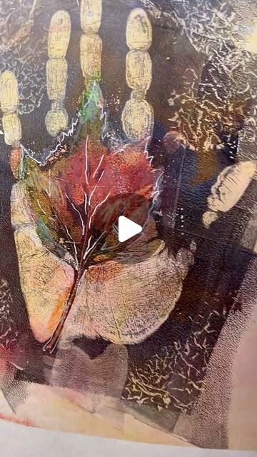 Nadya | Printmaking and Paper collage on Instagram: "Easy gel printing idea — just use your hand 😊✋🏻 #gelprinting #gelprint #monoprint #gelpressobsessed" Gel Print Flowers, Gel Transfer Art, Gel Pad Printing, Gel Press Printing, Gel Printing Ideas, Gel Printing Techniques, Gel Plate Printing Ideas, Monoprint Ideas, Monoprinting Techniques