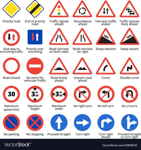 K53 Road Signs South Africa, Traffic Signs And Meanings, Traffic Signs And Symbols, All Traffic Signs, Traffic Symbols, Road Safety Poster, Driving Signs, Safety Signs And Symbols, Learn Car Driving