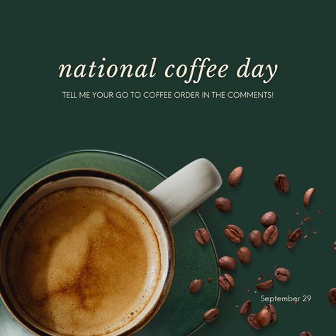 ☕️ Happy National Coffee Day! ☕️ Whether you're a latte lover, double shot enthusiast, or prefer a classic black coffee, drop your go-to order below! Let's spill the beans and celebrate the ultimate pick-me-up together! 💬 #NationalCoffeeDay #CoffeeLovers Unite! 🌟 National Coffee Day, Double Shot, Black Coffee, Coffee Lover, Classic Black, Coffee, Quick Saves, Black