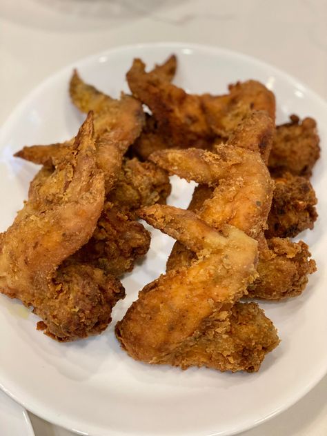 Fried Chicken Wings - typhaniecooks Stew Peas, Green Seasoning, Lamb Loin Chops, Lamb Loin, All Purpose Seasoning, Fried Chicken Wings, Ground Turmeric, Frying Oil, Seasoning Blend