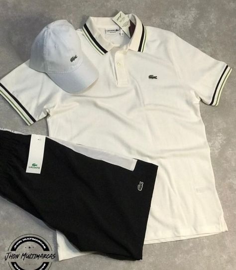 Lacoste Polo Outfit, Lacoste Outfit, Camisa Lacoste, Lacoste Clothing, Roman Clothes, Mens Tracksuit Set, Polo Outfit, African Wear Styles For Men, Mens Fashion Sweaters