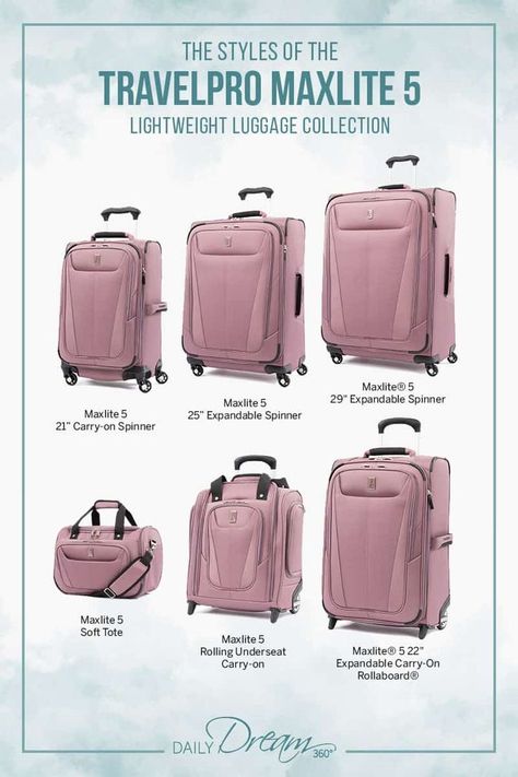 Luggage Size Guide, Travelpro Luggage, Stylish Luggage, Carry On Packing, Lightweight Luggage, Luggage Sizes, Travel Set, Travel Wardrobe, Travel Packages