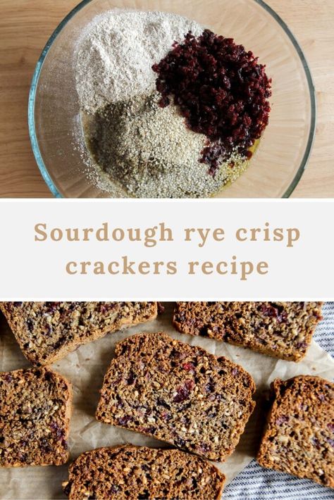 Sourdough Rye Crackers, Sourdough Crisps, Rye Crisps, Rye Sourdough Discard Recipes, Rye Crackers, Rye Sourdough Starter, Sourdough Rye, Crisp Bread, Whole Wheat Sourdough