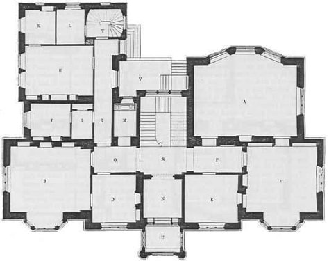 Gothic mansion design plans from the 1800s, front elevation and mansion entrance. Mansion Entrance, Minecraft Victorian Mansion Blueprints, Gothic Mansion Layout, Gothic Manor Floor Plans, Vampire Mansion Floor Plan, Gothic Floor Plans, Salvatore Mansion Floor Plan, Gothic Mansion Interior, Castle Floor Plans Gothic