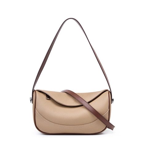 Introducing Sophia, your timeless companion crafted from luxurious genuine leather. Available in classic shades like black, brown, off white, and milk tea, Sophia has exquisite stitching detail and a convenient zipper opening. Inside, discover a zippered pocket and a mobile phone pocket, perfect for keeping your essentials close at hand. Whether you prefer a single shoulder strap or the option with an interlayer, Sophia adapts to your needs effortlessly. Elevate your style with Sophia, the p... Oval Bag, Leather Suitcase, Bagged Milk, Mobile Phone Bag, Shoulder Messenger Bag, Milk Tea, Phone Bag, Granada, Womens Fashion Casual