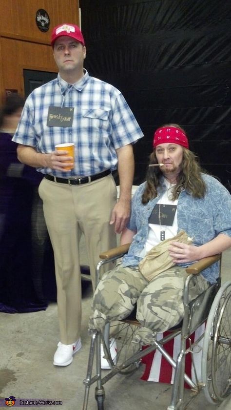 Forrest Gump and Lt. Dan - 2012 Halloween Costume Contest Forrest Gump Costume, Lt Dan, Lieutenant Dan, Halloween Costumes Diy Couples, Costumes For Couples, Trio Halloween Costumes, Costume Works, Homemade Costumes, Halloween Costume Contest