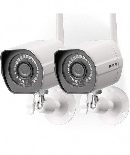 Zmodo Wireless Security Camera System (Amazon Alexa Compatible Products) | If you got an Amazon device for Christmas, then you need these fun and helpful add-ons. #securitycameras,homesecuritysystems,homesecuritycameras,wirelesssecuritycameras,surveillancecamera,securitysystems,homesecurity,alarmsystems,outdoorsecuritycameras,wirelesscamera,homealarmsystems,bestsecuritysystem,videosurveillance,hiddensecuritycameras,surveillancesystem Cool Tech Gifts, Wireless Home Security Systems, Best Home Security, Security Equipment, Wireless Home Security, Wireless Security Cameras, Amazon Devices, Security Cameras, Security Surveillance