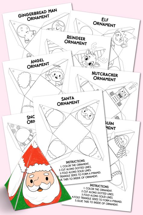 Grade 1 Christmas Ornaments, Christmas Wreath Template Free Printable, Christmas Printable Ornaments, 3d Paper Christmas Ornaments Free Printable, Paper Christmas Ornaments Templates, Free Christmas Craft Printables, Christmas Ornament Printables Free, Printable Ornament Template, Free Ornament Printables