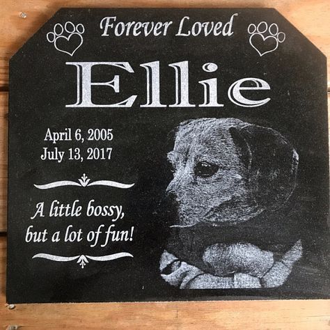 Dog Grave Marker, Dog Grave, Pet Memorial Plaque, Granite Memorial, Memorial Markers, Pet Memorial Stones, Pet Grave Markers, Garden Plaques, Memory Crafts