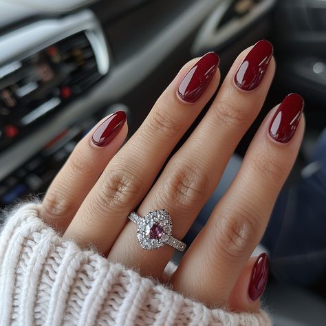 winter nails, acrylic nails, gel nails, autumn nails, holiday nails, long nails, short nails, gel manicure, white nails, ombre nails, french acrylic nails, burgundy nails, festive nails, Christmas nails, red nails Burgundy Oval Nails, Burgundy Acrylic, Acrylic Gel Nails, Maroon Nails, Acrylic Gel, Oval Nails, Nail Inspo, Gel Nails, Manicure