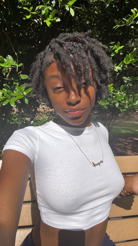 Short Locs Hairstyles, Cool Makeup Looks, Swag Girl Style, Dark Skin Beauty, Black Femininity, Dreadlock Hairstyles, Locs Hairstyles, Pretty Selfies, Afro Hairstyles