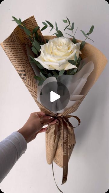 How To Wrap A Single Rose, Single Rose Bouquet Wrapped, Long Stem Bouquet, Single Rose Bouquet, A Single Rose, A Quiet Life, How To Wrap, Bouquet Wrap, How To Wrap Flowers