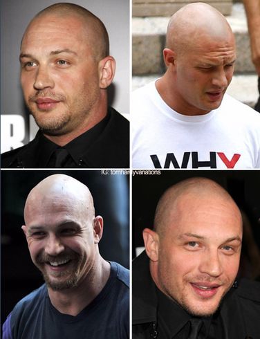 Here you go, mate :) Shaving Head Bald, Buzzcut Men, Tom Hardy Variations, Tom Hardy Photos, Shaving Head, Bald Look, Bald With Beard, Edward Thomas Hardy, Bald Man