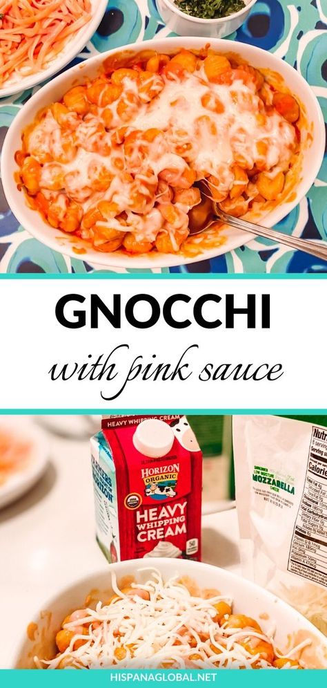 Easy dinner recipe: gnocchi with pink sauce that you can make in minutes to feed your family. Recipe Gnocchi, Make Gnocchi, How To Cook Gnocchi, Pink Sauce, Easy Dinner Recipe, Gnocchi Recipes, Fool Proof Recipes, Zucchini Recipes, Easy Vegetarian