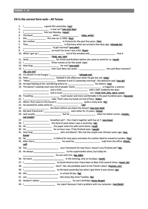 All Tenses In English, Tenses Exercises, English Grammar Test, All Tenses, Advanced Grammar, Tenses English, Tenses Grammar, English Grammar Exercises, English Grammar Rules