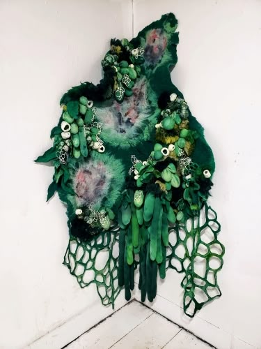 Fibre Art Sculpture, Fiber Art Sculpture, Textile Fiber Art Soft Sculpture, Textile Sculpture Fabric Art, Fabric Art Installation, Crochet Art Sculpture, Sculptural Textiles, Fibers Art, Soft Sculpture Art