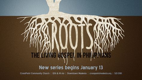 Roots Insert by TonjaC, via Flickr Creative Ministry, Roots Logo, Church Marketing, Worship Art, Church Sermon, Church Graphics, Sermon Series, Church Graphic Design, Heart Day