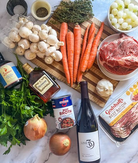 Ina Garten’s Next-Level Beef Bourguignon Is Dinner—and a Show Ina Garten's Beef Bourguignon, Beef Bourguignon Ina Garten Recipe, Ina Garten Beef Stew, Ina Garten Beef Bourguignon, Meal For A Crowd, Beef Ragu Recipe, Beef Bourguignon Recipe, Five Course Meal, Traditional French Recipes