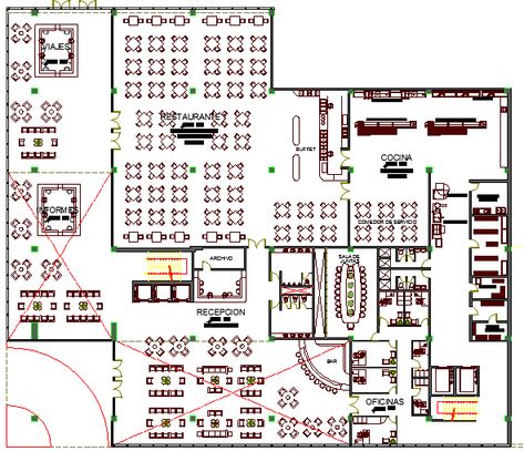 Restaurant Architecture Layout of Five Star Hotel dwg file - Cadbull Hotel Kitchen Plan, Restaurant Layout Plan, Restaurant Kitchen Layout, 5 Star Restaurant, Hotel Restaurant Design, Architecture Layout, Restaurant Floor Plan, Restaurant Layout, Restaurant Plan