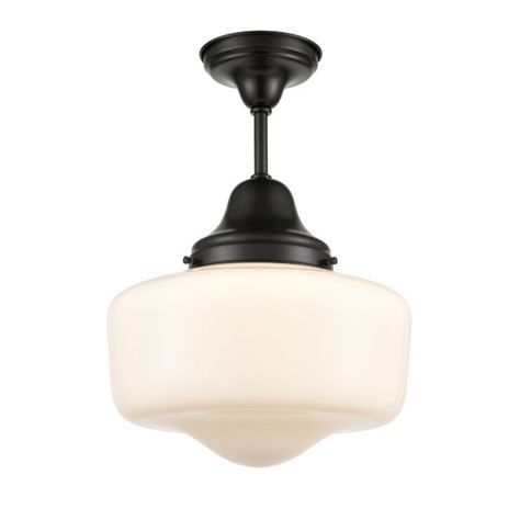 DVP7511EB Schoolhouse Light, School House Lighting, Light Fixtures Flush Mount, Semi Flush Mount, Glass Lighting, Ceiling Light Fixtures, Ceiling Fixtures, Milk Glass, Ceiling Pendant Lights