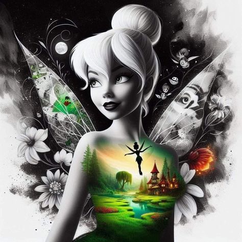 Disney Tinkerbell Wallpaper, Tinkerbell Quotes, Tinker Bell Tattoo, Dark Disney Art, Evil Alice, Disney Pin Up, Tinkerbell Wallpaper, Tinkerbell Pictures, Angela Rose