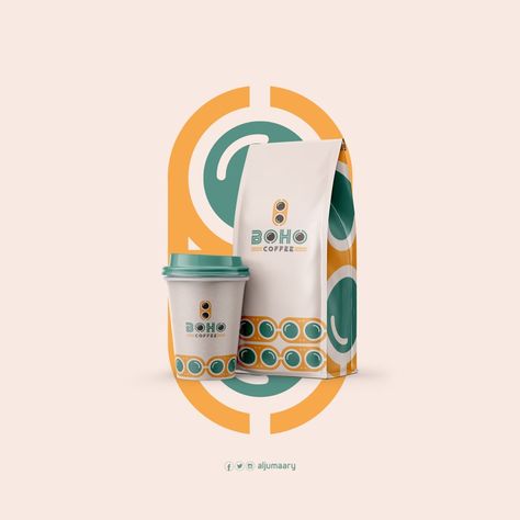 BOHO LOGO Behance Packaging Design, Coffee Logo Ideas, Cafe Packaging, Coffee Branding Design, Instagram Feed Theme Layout, Cafe Branding Design, Luxury Graphic Design, Catalog Design Layout, Instagram Photoshop