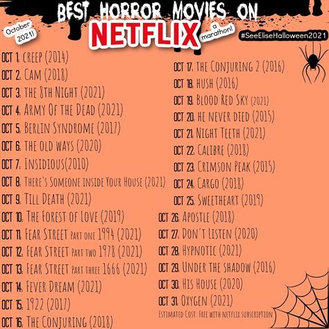 Conjuring Movies In Order, Horror Movie Marathon, Insidious Movie, Scary Movie List, Horror Movies On Netflix, Netflix Horror, Horror Movies List, Netflix Movies To Watch, Sleepover Games