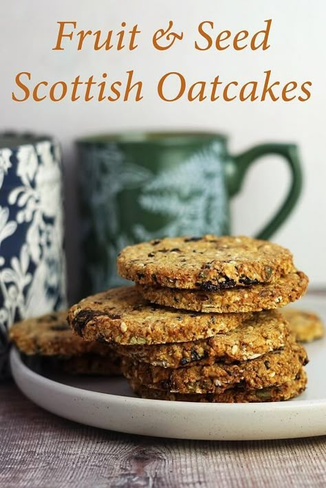 Fruit & Seed Flapjacks | Recipes | Moorlands Eater Oatcakes Recipe, Scottish Oatcakes, Scottish Oat Cakes, Oat Cake Recipes, Healthy Biscuits, Flapjack Recipe, Release Energy, Oat Recipes, Ginger Biscuits