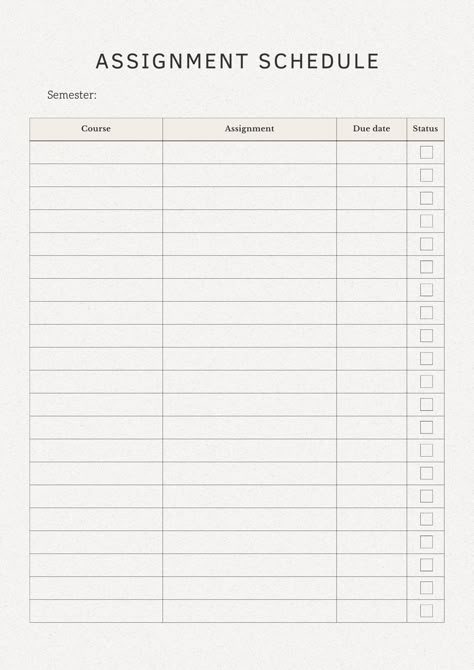 #organisation, #masters_in_teaching, #university_to_do_list, #university_organization_studying, #assignment_planner_template, #school_assignment_planner, #assignment_tracker_template, #college_templates, #university_schedule Course Overview Printable, University To Do List, Semester Planner Template, To Do List For Study, Study Sheets Template, School Schedule Templates Aesthetic, Homework To Do List, Assignment Planner Template, Study To Do List