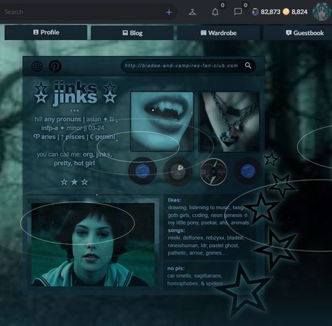everskies twilight inspired layout

tags: grunge kawaii core goth neon genesis evangelion tiktok coding rains stars aesthetic sanrio y2k brandy melville lolita cluttercore outfits jacob art anime chainsaw man roblox doll vocaloid hatsune miku kuromi cullen alice edward bella vamps vamp vampirerbert pattinson kristen stewart dark goth Everskies Layout, Myspace Aesthetic, Vamp Goth, Myspace Layout, Steam Profile, Grunge Kawaii, Requiem For A Dream, Aesthetic 2000s, School Skirt