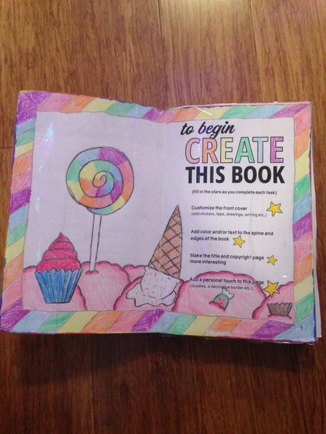 Create This Book Cover Ideas Moriah Elizabeth, Create This Book Cover Ideas, Create This Book Moriah Elizabeth, Activity Book Ideas, Notebook Making, Creating A Book, Journal Scrapbook Ideas, Moriah Elizabeth, Art Book Ideas