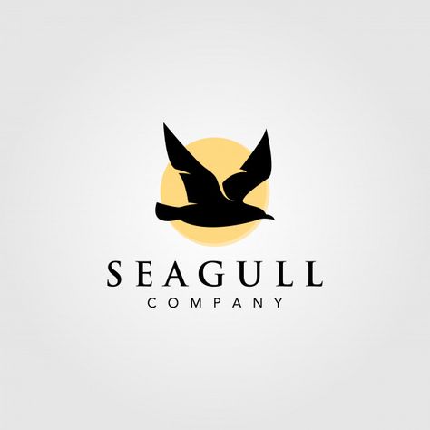 Seagull Design, Logo Camping, Seagull Logo, Supermarket Logo, Logo Club, Logo Illustration Design, Corporate Logo Design, 10 Logo, Wedding Logo Monogram