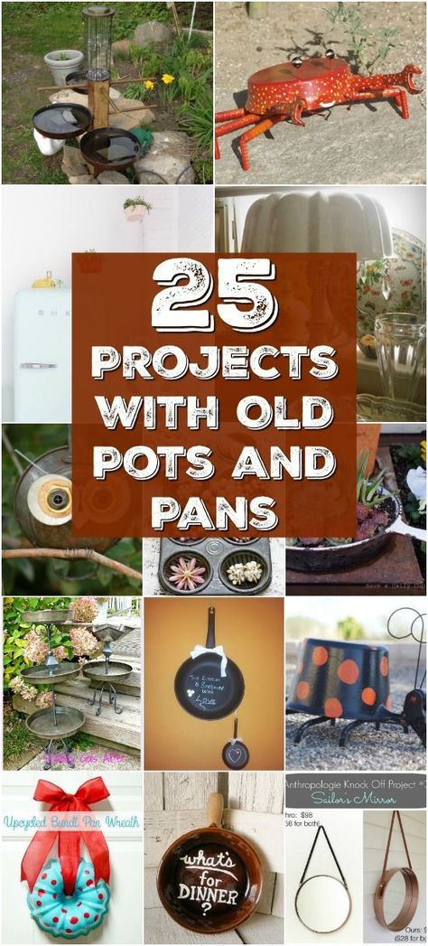 25 Repurposing and Upcycling Ideas For Pots And Pans That Are Simply Amazing With Tutorial Links! Exclusive Collection by DIYnCrafts Team! via @vanessacrafting Old Pots And Pans, Old Pots, Recycled Outfit, Diy Recycled Projects, Upcycle Repurpose, Astuces Diy, Upcycling Ideas, Diy Pots, Diy Upcycling