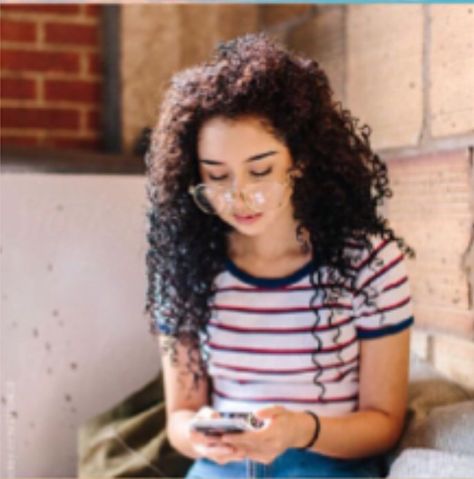 Woman Looking Down, Curly Long Hair, Curly Cuts, Hairstyles With Glasses, Group Project, Super Secret, Woman Looking, Diy Beauty Hacks, Hair Wear