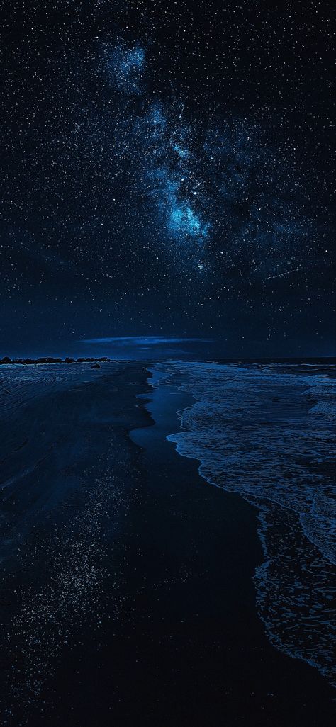 Beautiful Sky Wallpaper Iphone, Wallpaper Backgrounds Sky Night, Ocean Space Aesthetic, Ocean And Sky Painting, Space Ocean Aesthetic, Blue Underwater Aesthetic, Ocean Wallpaper Aesthetic Iphone, Ocean At Night Wallpaper, Dark Ocean Aesthetic Wallpaper