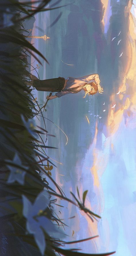 Zelda Art, Dessin Adorable, Breath Of The Wild, 판타지 아트, Dreamy Art, Anime Scenery Wallpaper, 영감을 주는 캐릭터, Environmental Art, Anime Artwork