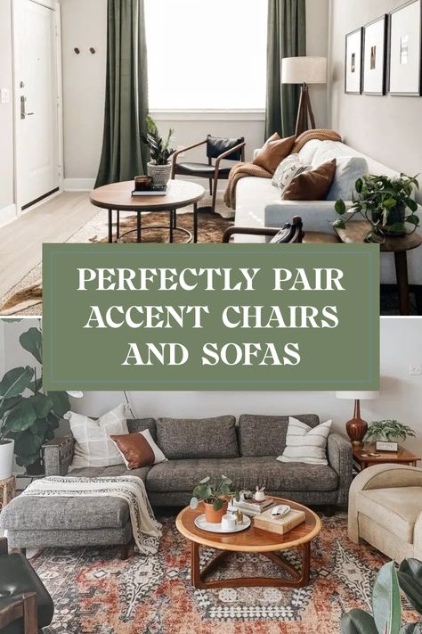 Striped Armchair Living Room, Couch And Chairs Living Room, Accent Chairs With Sectional Couch, Living Room With Green Accent Chair, Mismatched Chairs Living Room, Mix And Match Furniture Living Room, Green Living Room Accents, Green Accent Chair Living Room, Accent Chair In Living Room