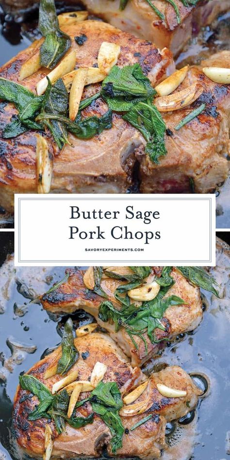 Sage Pork Chops, Best Pork Chop Recipe, Pan Seared Pork Chops, Sage Sauce, Sage Recipes, Pork Chop Recipe, Healthy Cheese, Seared Pork Chops, Dinner Favorites