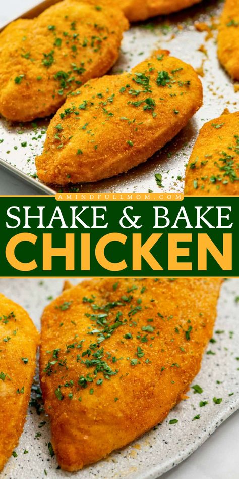 This Homemade Shake and Bake Chicken recipe delivers a copycat version of a store-bought favorite with simple ingredients and minimal prep required. Featuring a crispy coating and juicy chicken, you will love this easy spin on shake n bake chicken! Bake And Shake Chicken, Healthy Shake And Bake Chicken, Shake N Bake Chicken Tenders, Shake Bake Chicken Recipe, Diy Shake And Bake Chicken, Shake And Bake Chicken Recipes, Homemade Shake And Bake Chicken, Bake Chicken Recipe, Shake And Bake Chicken