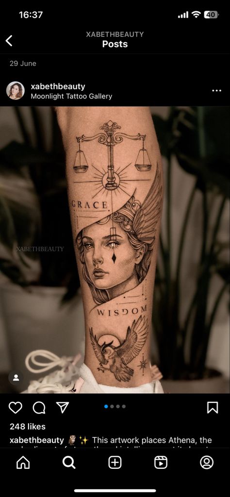 Greek Mythology Leg Sleeve Women, Pandora Tattoo Mythology, Double Leg Tattoo, Reinassance Tattoo Idea, Line Work Sleeve Tattoos For Women, Unique Women Sleeve Tattoos, Women Greek Mythology Tattoo, Roman Tattoo Ideas Women, Cool Bicep Tattoo Men