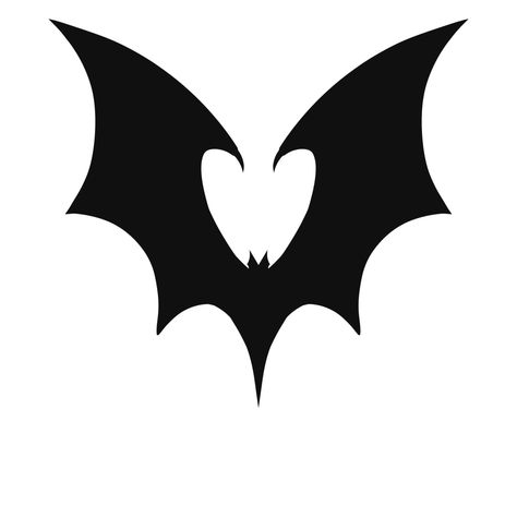 Heart Bat Tattoo, Bat Graphic Design, Bat Heart Tattoo, Bat Head Drawing, Simple Goth Drawings, Goth Design Graphic, Simple Bat Drawing, Easy Bat Drawing, Little Bat Tattoo