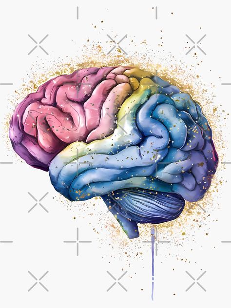 Neurobiology Aesthetic, Brain Aesthetic Art, Brain Art Creative, Brain Drawing Creative, Brain Illustration Art, Brain Painting, Neuroscience Art, Brain Design, Distortion Art