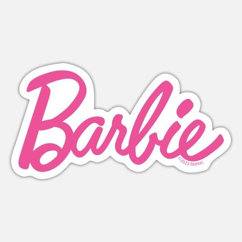 'Barbie Logo Classique' Autocollant | Spreadshirt A display font is a broad category of fonts that are designed for short-form and often large-format applications, such as billboards or posters; logotypes; ... Barbie Stickers Printable, Barbie Logo Printable, Barbie Notebook, Barbie Stickers, Barbie Font, Barbie Icon, Barbie Print, Barbie Design, Barbie Halloween Costume