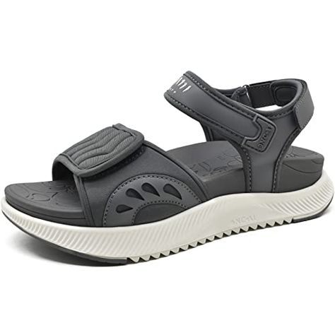 ONCAI Walking Sandals Women,Arch Support Hiking Sandals with Orthotic Outdoor Footbed for Plantar Fasciitis,Water Athletic Platform Sandalias Mujer with 3 Adjustable Strap (US Size 6-12) Walking Sandals Women, Womens Walking Sandals, Beach Kayak, Outdoor Water Activities, Recovery Sandals, Beige Sandals, Women Platform Sandals, Hiking Sandals, Walking Sandals