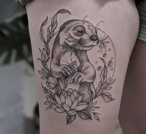 Otter Tattoo, Cool Ear Tattoos, Turtle Tattoo Designs, Ear Tattoo Ideas, Saved Tattoo, Light Tattoo, Feather Tattoo Design, Ear Tattoos, Tattoo Stencil Outline