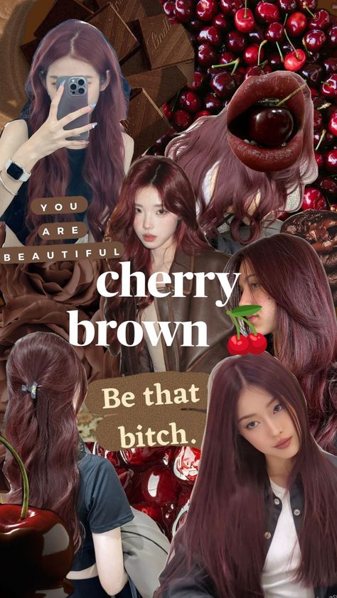 #cherrybrown #cherry #hair Cherry Girl, Cherry Girl Astethic, Cherry Brown, You Are Beautiful, Gilmore Girls, Cherry, Hair